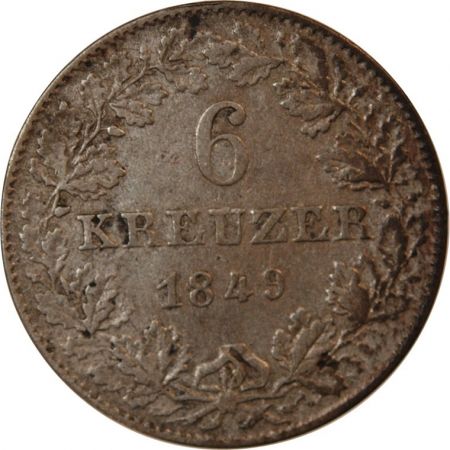 Allemagne ALLEMAGNE  FRANCFORT-SUR-LE-MAIN - 6 KREUZER 1849