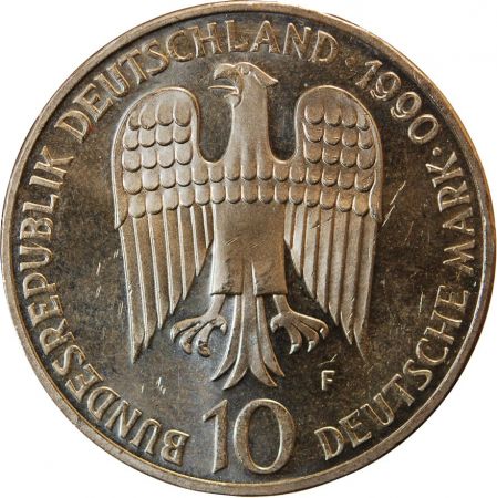 Allemagne ALLEMAGNE, Friedrich 1er Barbarossa - 10 MARK ARGENT 1990 F STUTTGART