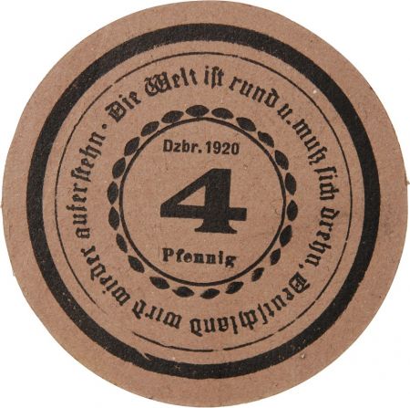 Allemagne ALLEMAGNE  GÖRLITZ - 4 PFENNIG 1920