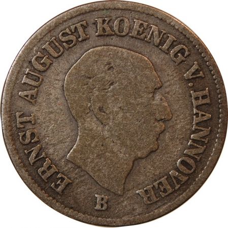 Allemagne ALLEMAGNE  HANOVRE  ERNST AUGUST - 1/12 THALER ARGENT 1845 B