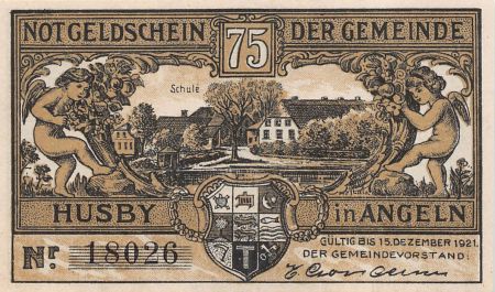 Allemagne ALLEMAGNE  HUSBY - 75 PFENNIG 1921