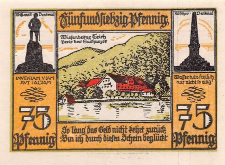 Allemagne ALLEMAGNE  LAUTERBERG IM HARZ - 75 PFENNIG 1921