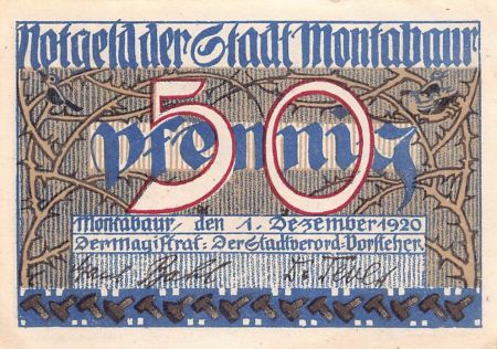 Allemagne ALLEMAGNE  MONTABAUR - 50 PFENNIG 1920