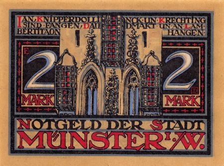 Allemagne ALLEMAGNE  MÜNSTER - 2 MARK 1921