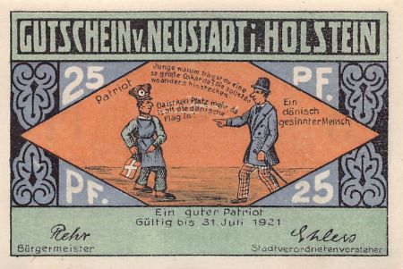 Allemagne ALLEMAGNE  NEUSTADT IN HOLSTEIN - 25 PFENNIG 1921