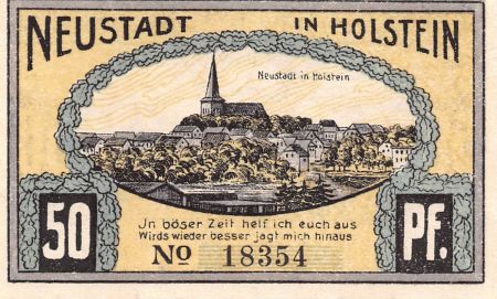 Allemagne ALLEMAGNE  NEUSTADT IN HOLSTEIN - 50 PFENNIG 1921