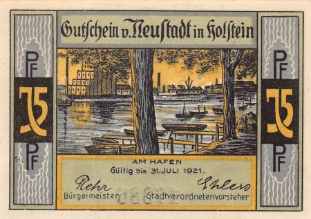 Allemagne ALLEMAGNE  NEUSTADT IN HOLSTEIN - 75 PFENNIG 1921