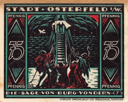 Allemagne ALLEMAGNE  OSTERFELD - 75 PFENNIG 1921