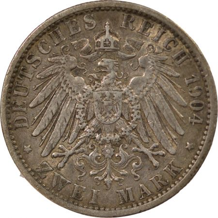 Allemagne ALLEMAGNE, PRUSSE, GUILLAUME II - 2 MARK ARGENT 1904 A BERLIN