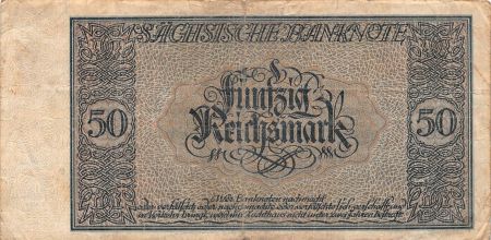 Allemagne ALLEMAGNE  SÄCHSISCHE BANK - 50 MARK 1924 DRESDE
