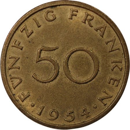 Allemagne ALLEMAGNE  SARRE - 50 FRANKEN 1954