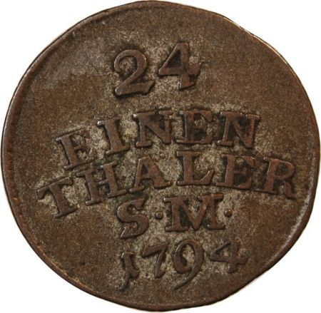Allemagne ALLEMAGNE  SAXE-WEIMAR-EISENACH  KARL AUGUST - 1/24 THALER 1794