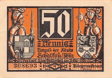 Allemagne ALLEMAGNE  SCHALKAU - 50 PFENNIG 1921