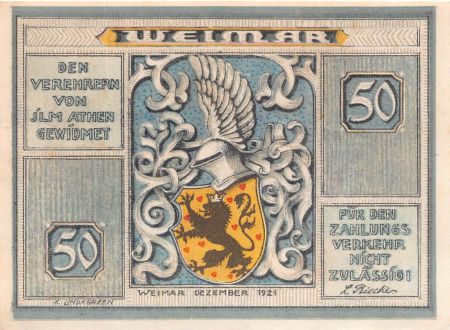 Allemagne ALLEMAGNE  WEIMAR - 50 PFENNIG 1921
