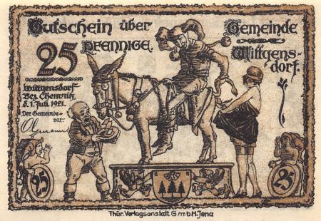 Allemagne ALLEMAGNE  WILLGENSDORF - 25 PFENNIG 1921