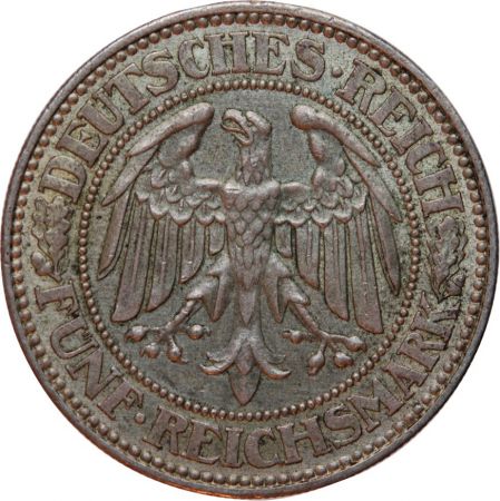 Allemagne ALLEMAGNE REPUBLIQUE DE WEIMAR - 5 MARK 1929 A