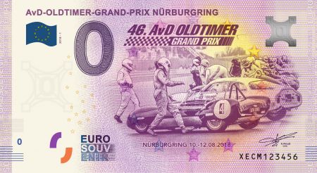 Allemagne Billet Allemagne 0 Euros Souvenir 2018 - Grand Prix voitures anciennes Nürburgring