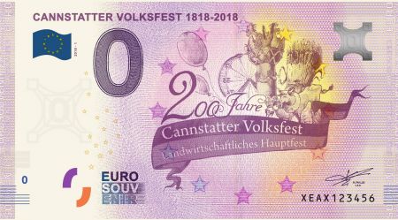 Allemagne Billet Allemagne 0 Euros Souvenir 2018- 200 ans Cannstatter Volksfest Stuttgart