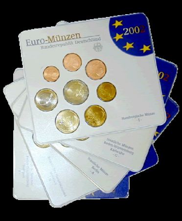 Allemagne Coffret 2002 - 8 monnaies x 5 Ateliers