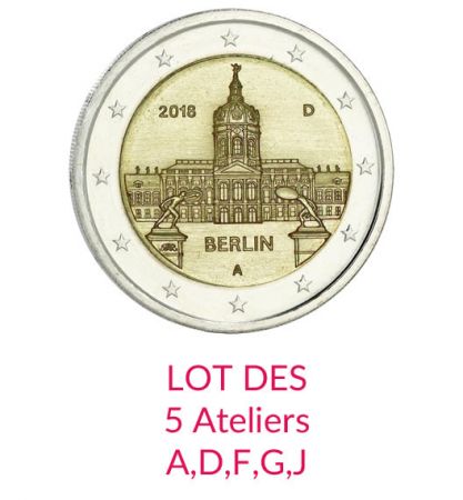 Allemagne COFFRET BE 5 X 2 Euros Commémo. Allemagne 2018 - Berlin