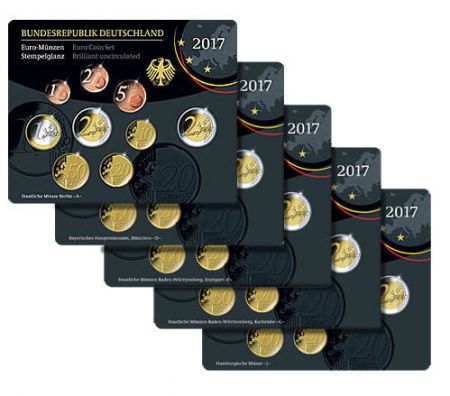 Allemagne Coffret BU Euro ALLEMAGNE 2017 (les 5 ateliers)