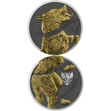 Allemagne Fenrir - 2 X 1 ONCE ARGENT RUTHENIUM GERMANIA 2022 (Germania Beasts)