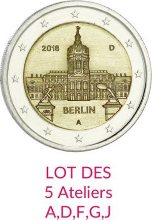 Allemagne LOT 5 x 2 Euro BERLIN - 2008