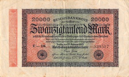 Allemagne Lot de 4 Billets allemands (différents) - Années variées 1920-1923