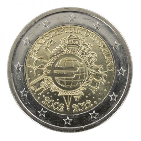 Allemagne Lot de 5 x 2 Euros Commémo. Allemagne 2012 - 10 ans de l\'Euro (les 5 ateliers)