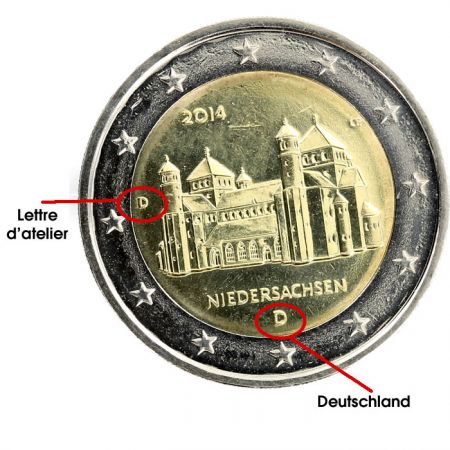 Allemagne Lot de 5 x 2 Euros Commémo. Allemagne 2014 - Basse-Saxe (les 5 ateliers)