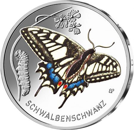 Allemagne Papillon Macaon  - 5 Euros couleur 2023