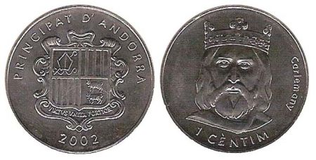 Andorre 1 Cent., Charlemagne