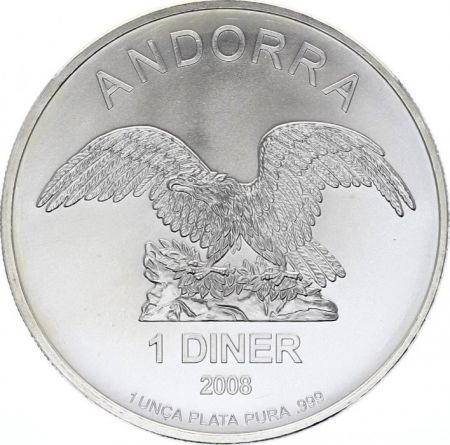 Andorre 1 Diner, Aigle-Once argent 2008