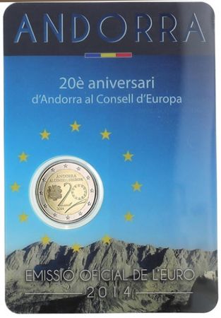 Andorre 2 Euros, Conseil de l\'Europe - 2014 Coincard