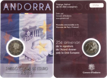 Andorre 2 Euros, Union douanière - 2015 Coincard
