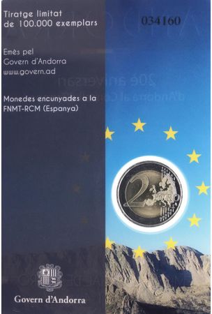 Andorre 2 Euros Commémo. Andorre 2014  frappe BU - Conseil de l\'Europe