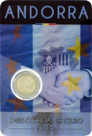 Andorre 2 Euros Commémo. Andorre 2015  frappe BU - Union douanière