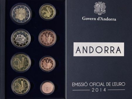 Andorre Andorre BE.2014 Série 8 pièces Euros Andorre BE 2014 Dispo