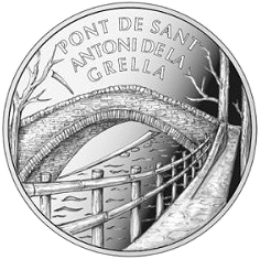 Andorre Blister 2 X 1,25  2023 - Grand Tétras et Pont San Antoni de la Grella