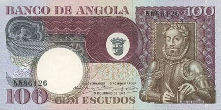 Angola 100 Escudos L. de Camoes - Cocotier