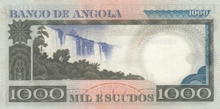 Angola 1000 Escudos 1973 - L. de Camoes - Cascade - Séries diverses