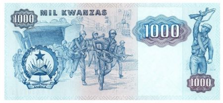 Angola 1000 Kwanza Dos Santos, Neto - Soldats - 1984