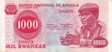 Angola 1000 Kwanzas - Dr. Agostinho Neto - Ecoliers - 1975 - Séries variées - p.117