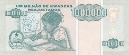 Angola 1000000 Kwanzas Reajustados Reajustados, Dos Santos - Neto - Ecolière - 1995