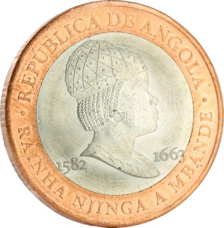 Angola 20 Kwanzas Reine Njinga Mbande (1582-1663) - 2014 - Bimetal - SPL - KM.111