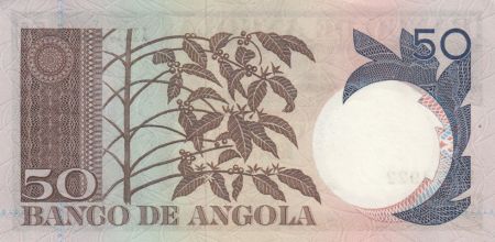 Angola 50 Escudos 1973 - L. de Camoes - Feuilles