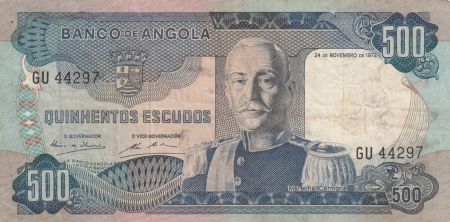 Angola 500 Escudos - M. Carmona - Pedra Negras  - 1972 - Séries diverses