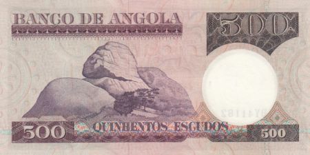 Angola 500 Escudos 1973 -  L. de Camoes - Rochers
