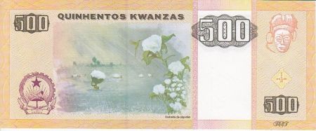 Angola 500 Kwanzas A.A. Neto, J.E. Dos Santos - Coton - 2011