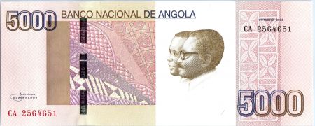 Angola 5000 Kwanzas A.A. Neto, J.E. Dos Santos - Barrage de Kapanda 2012